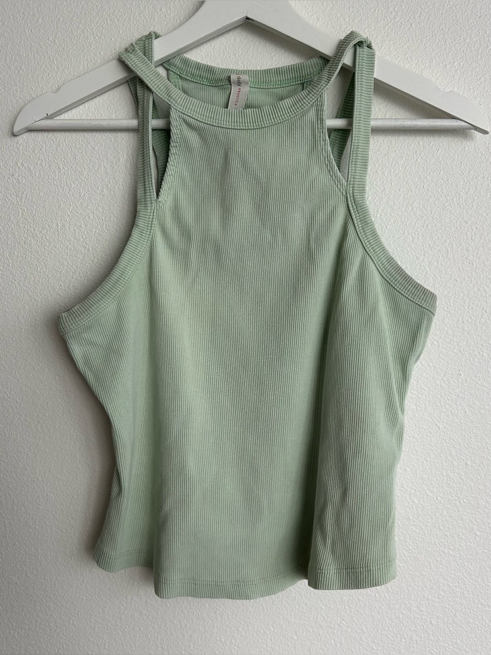 Anthropologie Daily Practice Mint Green Cutout Ribbed Tank Top - M